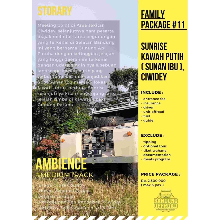 Off Road Sunrise Kawah Putih (Sunan Ibu Ciwidey)