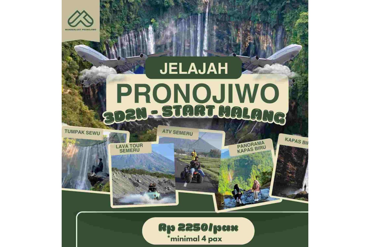 JELAJAH PRONOJIWO 3D2N START MALANG