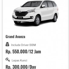 Rental grand Avanza  Jogja