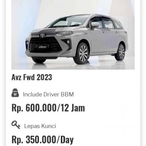 Rental Avanza FWD 2023  Jogja