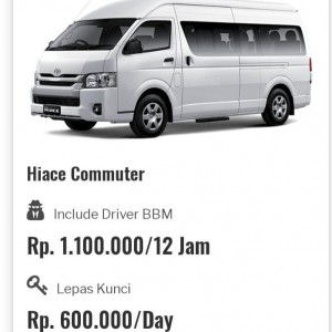 Rental hiace commuter  Jogja