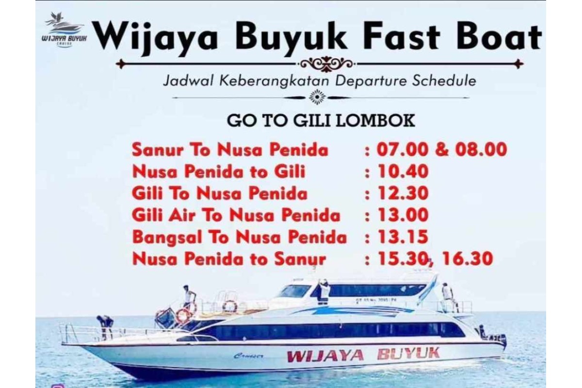 Wijaya Buyuk Fast boat transport dari Gili