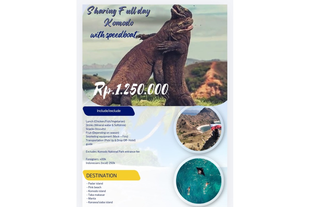 Sharing Fullday Komodo by Speedboat