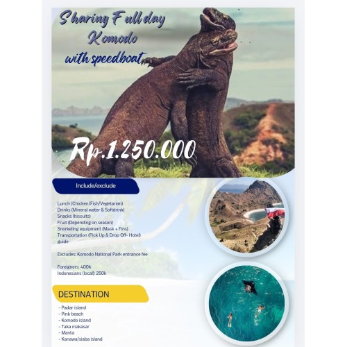 Sharing Fullday Komodo by Speedboat